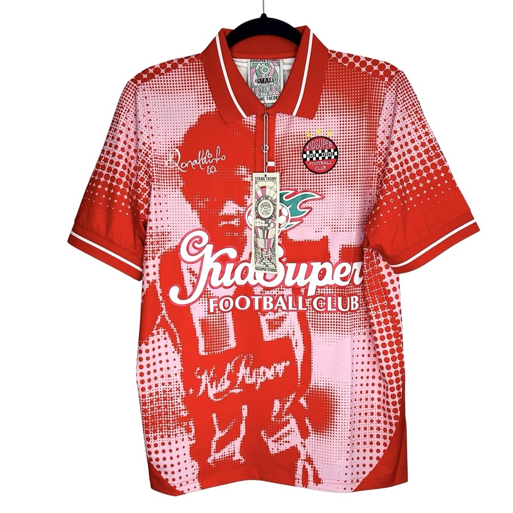 Kidsuper X Ronaldinho Soccer Football Jersey S Graphic Sportswear Athleisure NWT